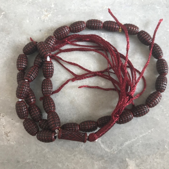 Tasbeeh Pray Beads Mala Marron Plastic Beads - Picture 5 of 7